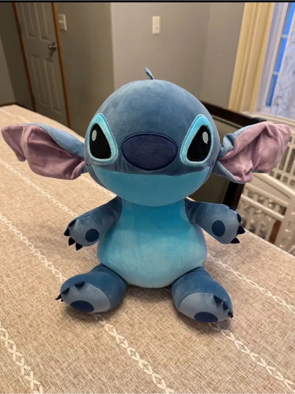 Disney Blue Stitch Plush with Lavender Ears - weighted plush